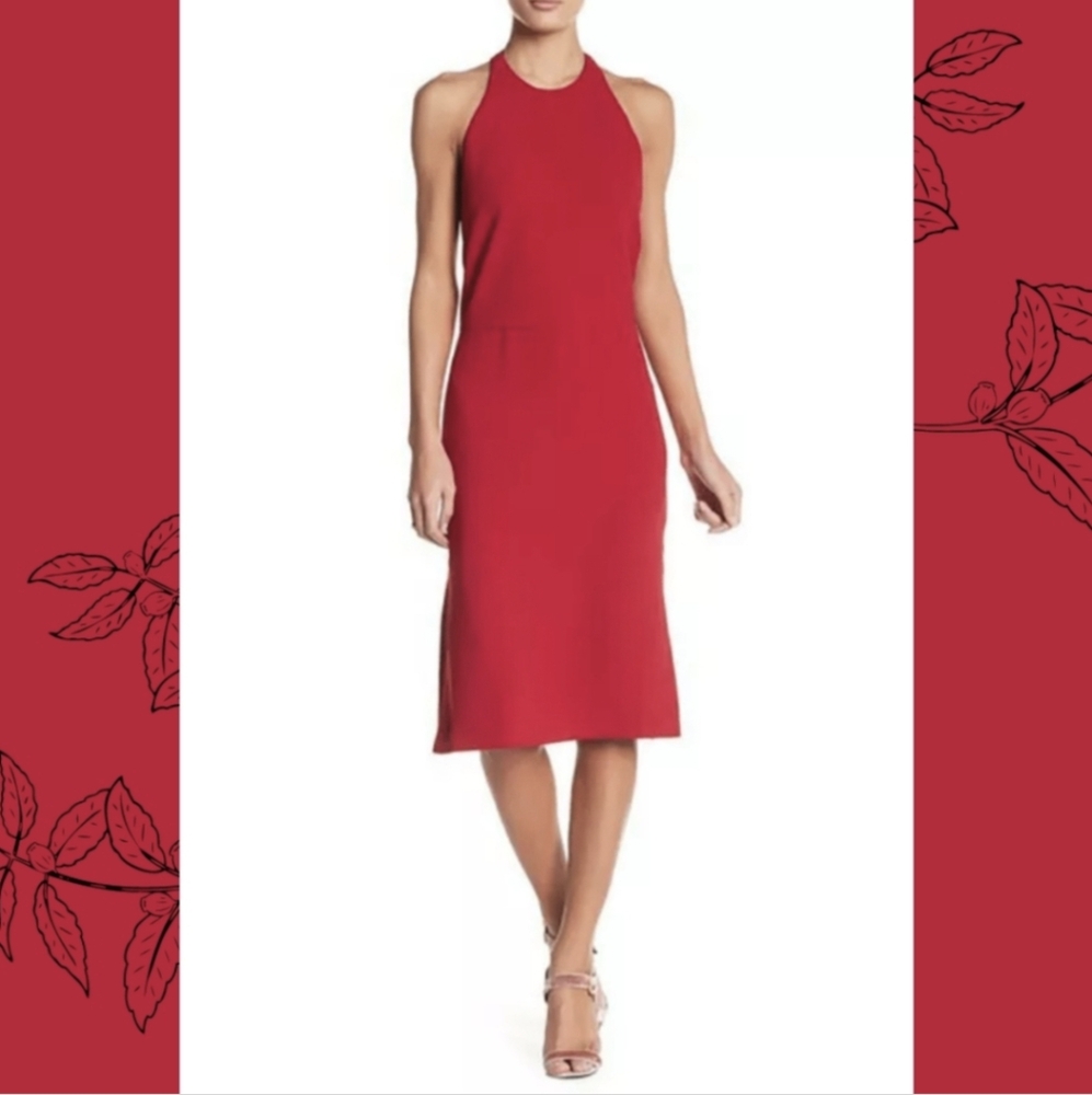 IRO PAWLA RACER BACK RRD DRESS COCKTAIL FASHION